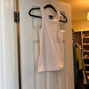 AYR White Ribbed Tank Top
